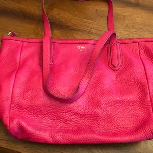 Hot pink fossil purse